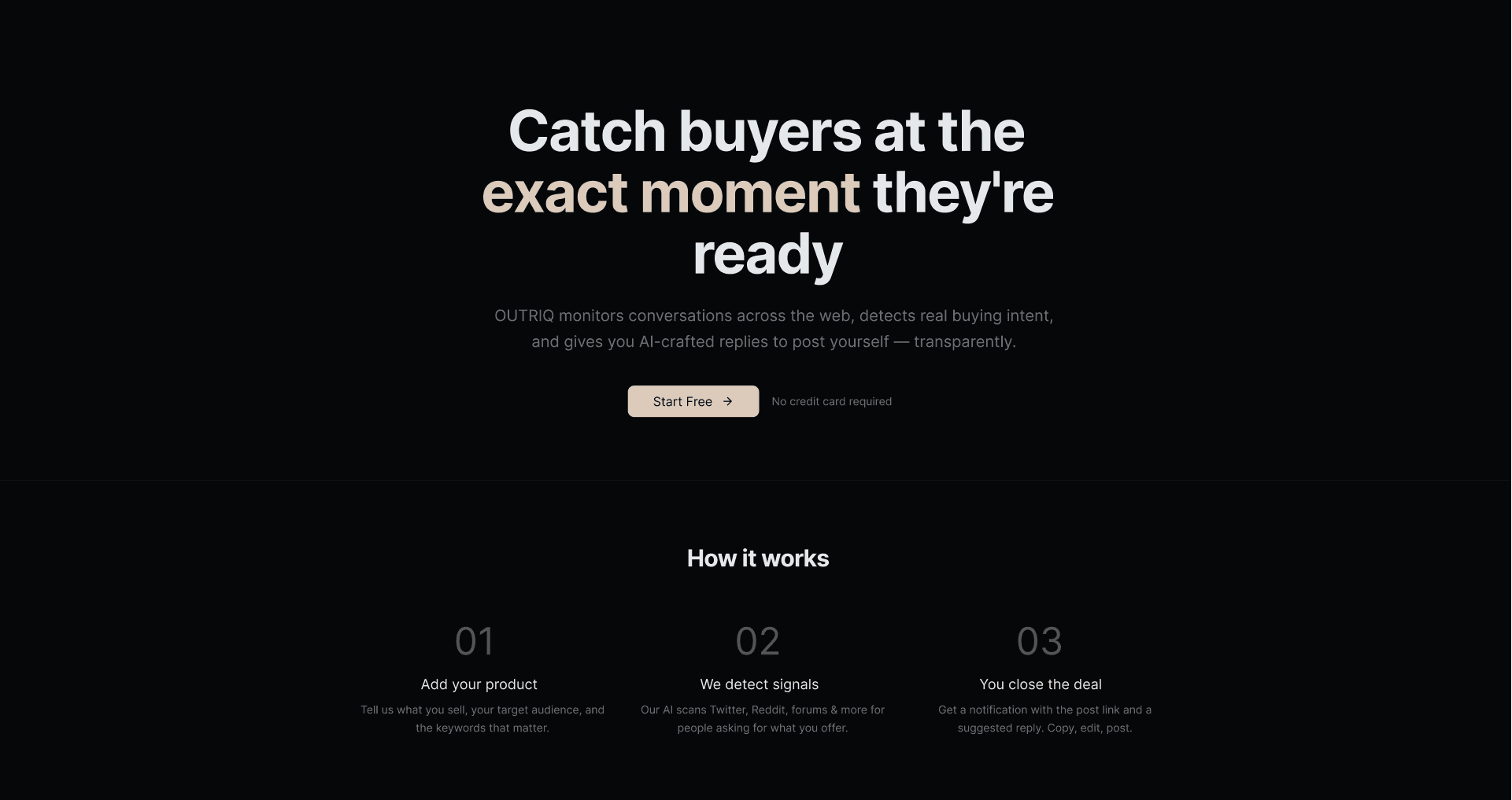 OUTRIQ — An autonomous AI marketing agent that finds a business its customers across the internet — no ad platforms, no campaigns. A systems-architecture study.